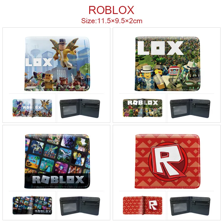 Roblox Inspired Bi-Fold Wallet – Virtual World Print Card Holder with Coin Pocket, Unisex Short PU Leather Purse for Gamers & Students